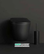 Унітаз підвісний Kerasan Nolita з кріпленням WB9N чорний матовий 531431