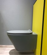 Унітаз підвісний Simas колекція Gambassi цемент матовий + сидіння + кріплення GA18CM + GA004CM + F85