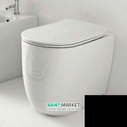 Унитаз приставной безободковый Kerasan Nolita Norim с крепежом WB5N черный матовый 531831