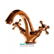 Змішувач для раковини Kerasan Retro двухвентильний бронза 738993