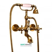 Смеситель для ванны Kerasan Retro двухвентильный с душевым комплектом бронза 739493
