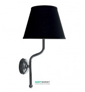 Світильник для ванної Kerasan Waldorf з абажуром чорний / хром 7367K0