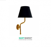 Світильник для ванної Kerasan Waldorf з абажуром чорний / золото 7367K1