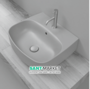 Раковина для ванной накладная/подвесная Kerasan Nolita 60X45 санфарфор серый 534182