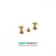 Змішувач для біде Kerasan Retro двухвентильний на три отвори золото 739391