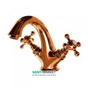 Смеситель для раковины Kerasan Retro двухвентильный бронза 738993