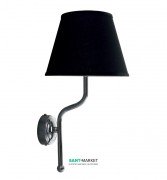 Світильник для ванної Kerasan Waldorf з абажуром чорний / хром 7367K0