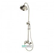 Душевая стойка с верхним душем Kerasan Retro Ø20 см и душевым комплектом хром 7398K0