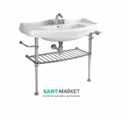 Консоль під раковину Kerasan Retro з конічними ніжками і гратчастої полицею хром 730090