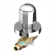 Кульовий кран Tece TECEflex рукоятка 16 х 16 прихованого монтажу латунь хром 751016