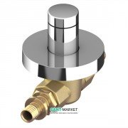 Кульовий кран Tece TECEflex з декоративним ковпачком 20 х 20 прихованого монтажу латунь хром 751120