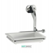 Мильниця для ванною Kerasan Waldorf з настінним тримачем білий / хром 740990