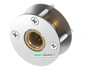 Наскрізне кутове з'єднання для фіксації в перегородці TECE TECEflex 16х1 / 2 бронза 708705