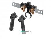 Монтажний комплект з настінними куточками для дистанційного підключення змішувача Tece TECEflex бронза 16х1 / 2 80 мм 720 565