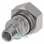 Перехідник прямий з накидною гайкою Tece Teceflex нікельований з внутрішнім різьбленням 16х3 / 4 