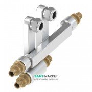 Подвійний трійник для підключення трубок 15 мм до радіаторів Tece TECEflex нікельований 20 (18) х15х16 730120