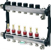 Колектор для систем підлогового опалення Tece TECEfloor HKV 11 з ротометрамі 1 нержавіюча сталь 77310011