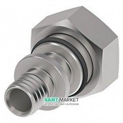 Перехідник прямий з накидною гайкою Tece Teceflex нікельований з внутрішнім різьбленням 20х3 / 4 