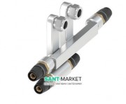 Двойной тройник для подключения трубок 15мм до радиаторов Tece TECElogo никелированный 20х15Cuх20 8740422