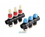 Колектор пластиковий для теплої підлоги TECE TECEfloor 3 контури 77390030