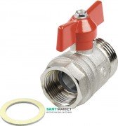 Шаровой кран TECE TECEfloor 3/4 ВР / 1 НР латунь никель 77381001