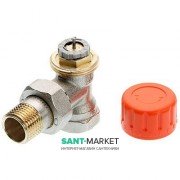 Термостатичний вентиль прохідний з попереднім налаштуванням кутовий Tece TECEflex латунь 8740432