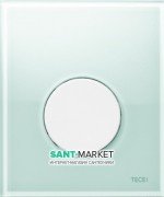 Панель смыва для писсуара TECE TECEloop Urinal стеклянная зеленая цвет клавиши белый 9242651