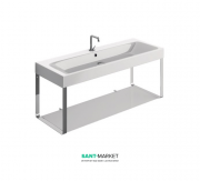 Консоль під раковину Kerasan Cento 140 см зі скляною полицею латунь 9128K1