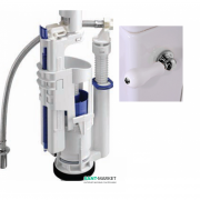 Механізм зливу для низького бачка Kerasan Waldorf / Retro з бічною ручкою білий / хром 754390