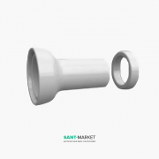 Отвод для унитазов Kerasan для выпуска в стену керамика белый 754801