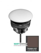 Донний клапан Kerasan клік-клак з накладкою з кераміки бургундський матовий 923375