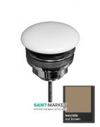 Донний клапан Kerasan клік-клак з накладкою з кераміки коричневий горіх 923381