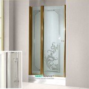 Двері душова правобічна Kerasan Retro DS профіль бронза прозоре скло 9139T3