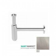 Сифон для раковины Kerasan Lux бутылочный 1” 1/4 никель 923594