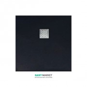 Душевой поддон мраморный Kerasan H2.5 90х90 см антрацит 703154