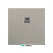 Душевой поддон мраморный Kerasan H2.5 90х90 см серый матовый 703159