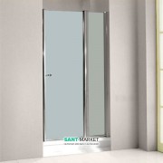 Двері душова левосторонняя Kerasan Retro SX профіль хром матове скло 9140S0