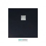 Душевой поддон мраморный Kerasan H2.5 90х90 см антрацит 703154