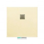 Душевой поддон мраморный Kerasan H2.5 90х90 см кремовый матовый 703165