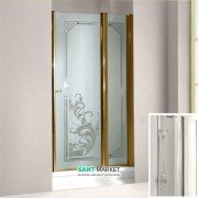 Двері душова левосторонняя Kerasan Retro SX профіль бронза прозоре скло 9140T3