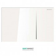 Панель смыва для унитаза Geberit Sigma70 двойной смыв стекло белое 115.620.SI.1