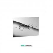 Панель смыва для унитаза Kerasan двойной смыв хром 752890