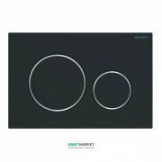 Панель смыва для унитаза Geberit Sigma20 двойной смыв чёрный матовый/хром глянцевый 115.882.14.1