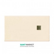 Душевой поддон мраморный Kerasan H2.5 100х70 см кремовый матовый 703365