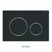 Панель смыва для унитаза Geberit Sigma20 двойной смыв чёрный матовый/хром глянцевый 115.882.14.1