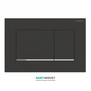Панель смыва для унитаза Geberit Sigma30 двойной смыв чёрный матовый/хром глянцевый 115.883.14.1