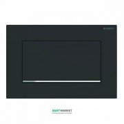 Панель змиву для унітазу Geberit Sigma30 одинарний змив чорний матовий / хром глянсовий 115.893.14.1