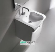 Тумба під раковину на 40 см підвісна Kerasan Inka ДСП білий глянець 911001