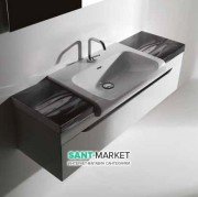 Тумба под раковину на 60 см подвесная Kerasan Inka ДСП белый глянец 911102