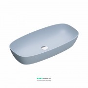 Раковина для ванной накладная Catalano Green Lux 80х40 овальная керамическая цвет голубой матовый 180APGRLXAS